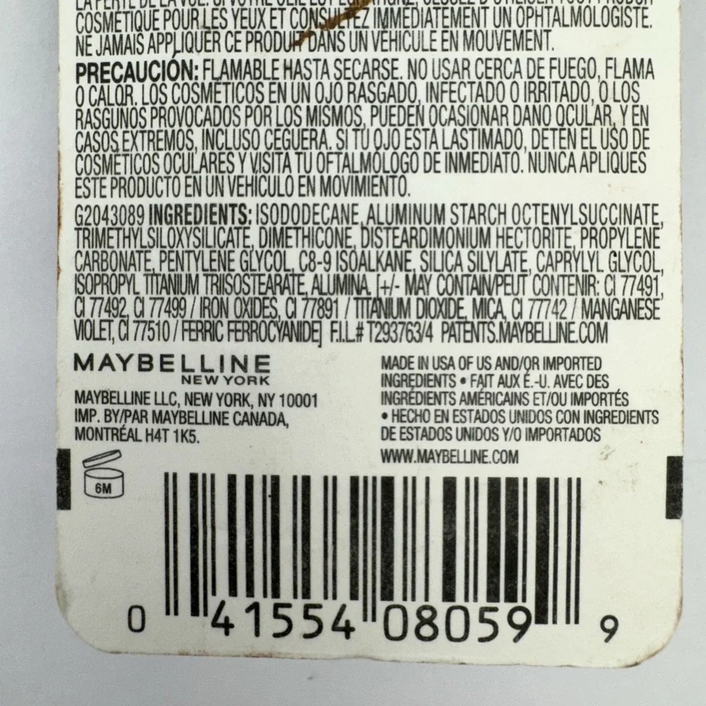 Maybelline Tattoo Studio Brow Styling Gel Color: Black/Noir/Negro